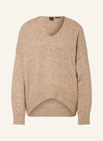 BOSS Pullover mit Alpaka CAMEL
