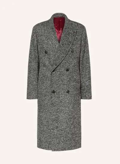 TOMMY HILFIGER Cabanmantel SCHWARZ / WEISS