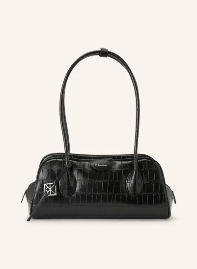 Calvin Klein Schultertasche SCHWARZ / SILBER