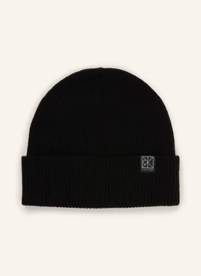 Calvin Klein Cashmere-Mütze SCHWARZ