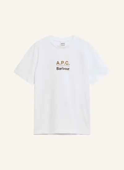Barbour T-Shirt WEISS / CAMEL / OLIV