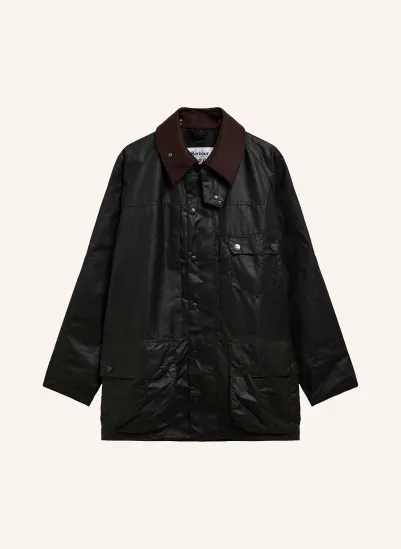 Barbour Fieldjacket BEAUFORT mit abnehmbarer Kapuze DUNKELGRÜN