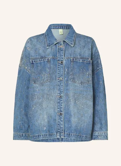 LIU JO Jeansjacke mit Schmucksteinen 79212 Den.Blu dk.bandana