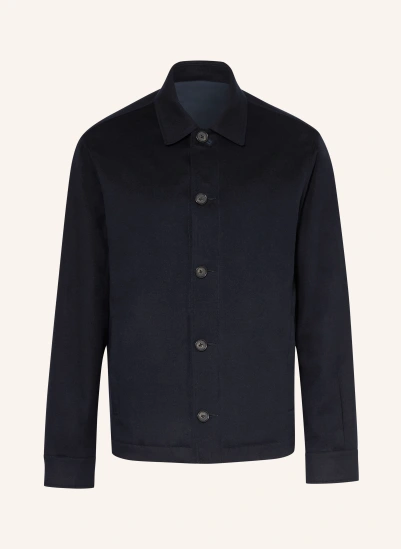 PAUL & SHARK Overjacket aus Cashmere zum Wenden DUNKELBLAU