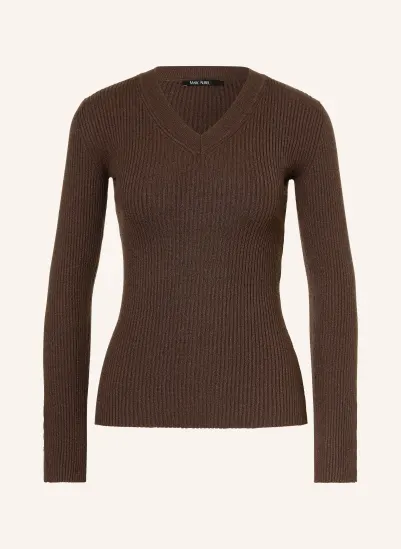 MARC AUREL Pullover mit Glitzergarn DUNKELBRAUN