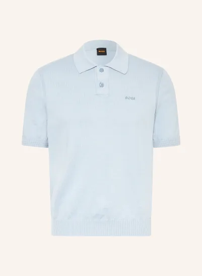 BOSS Strick-Poloshirt ASAC HELLBLAU