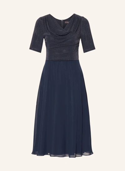 Vera Mont Kleid im Materialmix mit Glitzegarn DUNKELBLAU