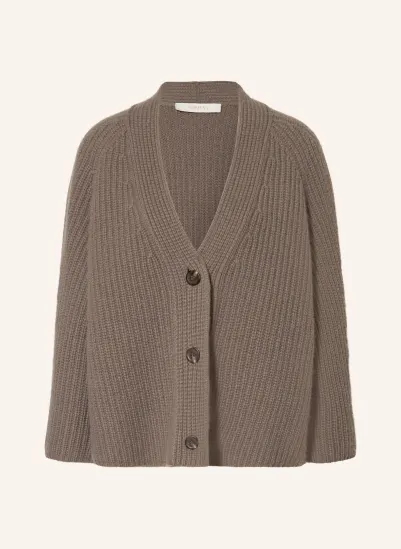 HERZENS Strickjacke MALOU mit Cashmere HELLBRAUN