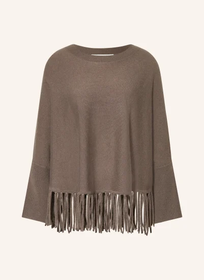 HERZENS Poncho MAJA mit Cashmere BRAUN