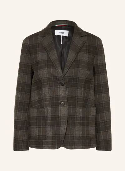CINQUE Flanellblazer CIBELTI DUNKELBRAUN / BRAUN / SCHWARZ