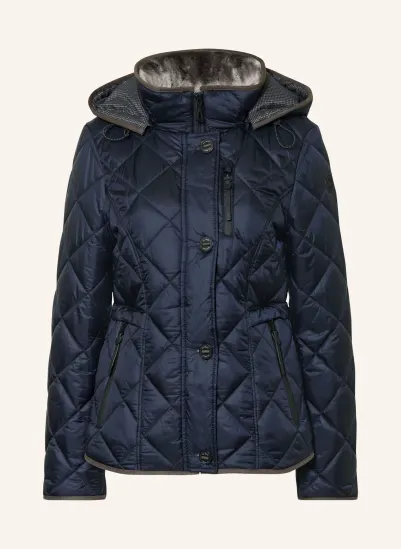 GIL BRET Quilted jacket with faux fur and a detachable hood