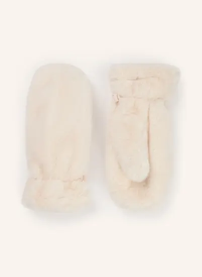 darling harbour Faux fur mittens