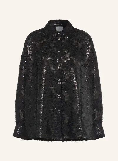 BOGNER Bluse mit Pailletten SCHWARZ