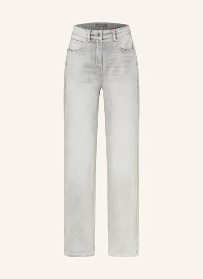 ELENA MIRO Wide Leg Jeans WANDA 013 Light Grey