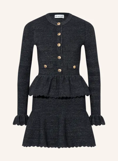 self-portrait Knit dress with ruffles