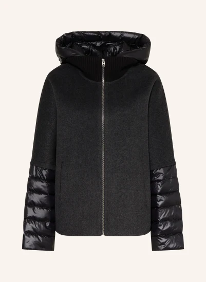 MILESTONE Jacke MSAZALEA im Materialmix SCHWARZ