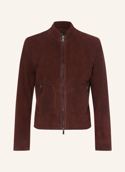 MILESTONE Lederjacke MSJESS DUNKELROT