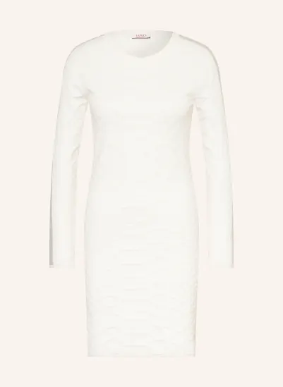 LIU JO Knit dress with braided trim and glitter yarn