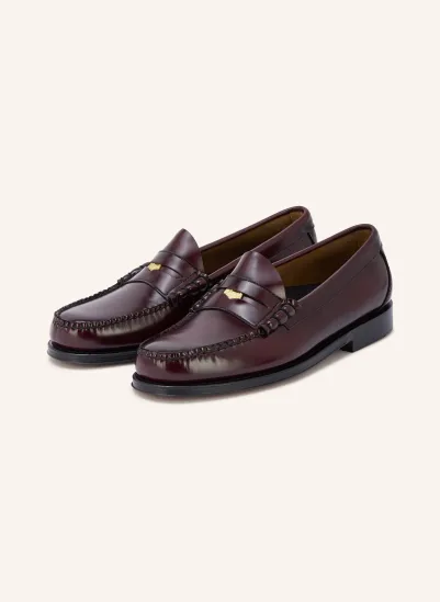 G.H.Bass Penny-Loafer WEEJUN HERITAGE DUNKELROT / GOLD