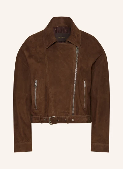 windsor. Lederjacke DUNKELBRAUN