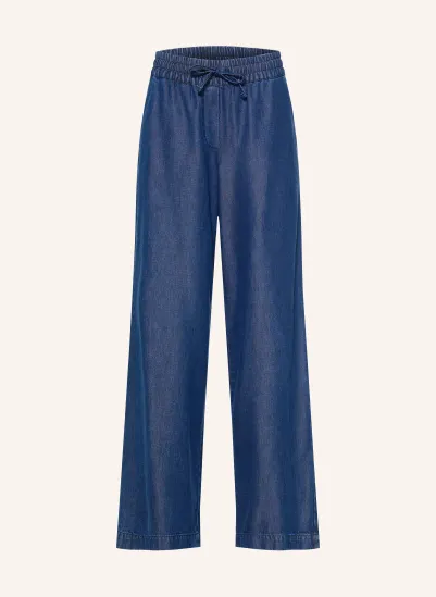 MILANO ITALY Denim-look wide-leg trousers
