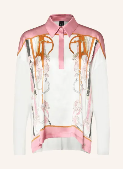 MARC CAIN Shirt blouse in a mix of fabrics