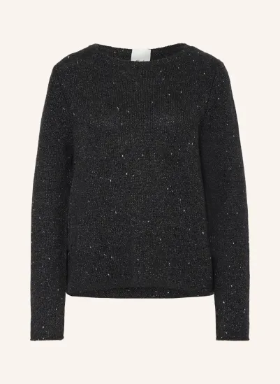ALLUDE Sweater with cashmere and glitter yarn