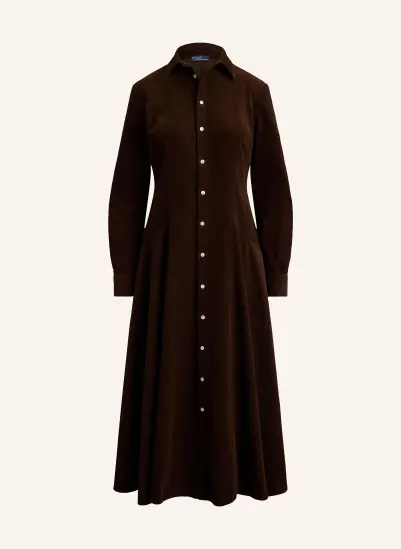 POLO RALPH LAUREN Skjortekjole i fløjl