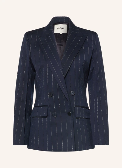 maje Blazer mit Glitzergarn DUNKELBLAU / SILBER