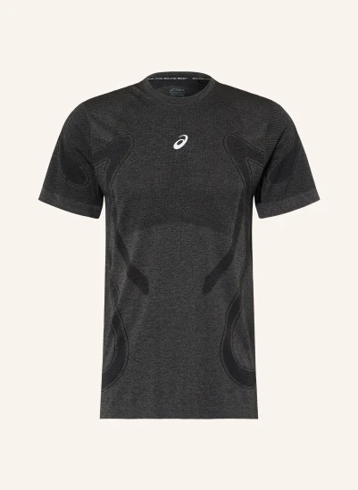 ASICS Laufshirt ROAD SEAMLESS SS SCHWARZ