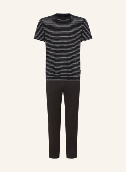 Marc O'Polo Schlafanzug SCHWARZ / WEISS