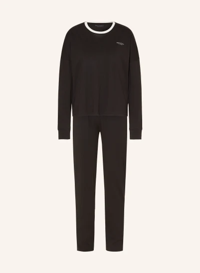 Marc O'Polo Schlafanzug SCHWARZ / WEISS