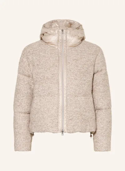 HERNO Daunenjacke aus Bouclé BEIGE