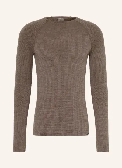 odlo Funktionsshirt SEAMLESS PERFORMANCE WOOL mit Merinowolle BRAUN