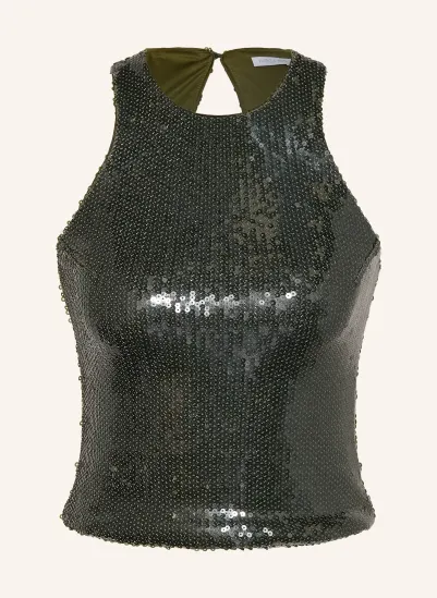 PATRIZIA PEPE Blusentop mit Pailletten