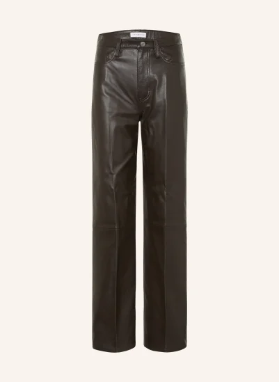TOMMY HILFIGER Lederhose DUNKELBRAUN
