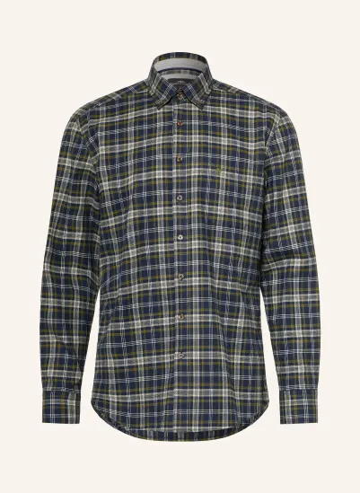 FYNCH-HATTON Hemd Regular Fit DUNKELBLAU / CREME / HELLGRÜN