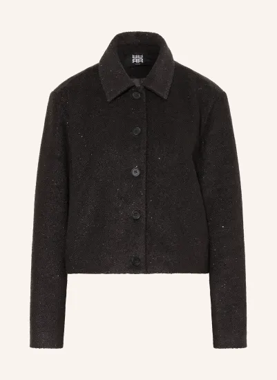 RIANI Kastenjacke mit Pailletten DUNKELGRAU / SILBER