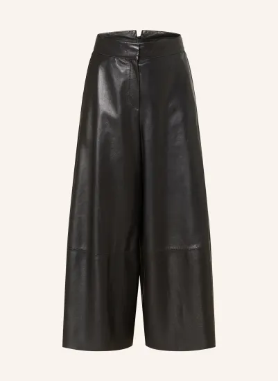 RIANI Leder-Culotte SCHWARZ