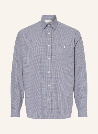 ARMEDANGELS Hemd Relaxed Fit BLAU / DUNKELROT / WEISS