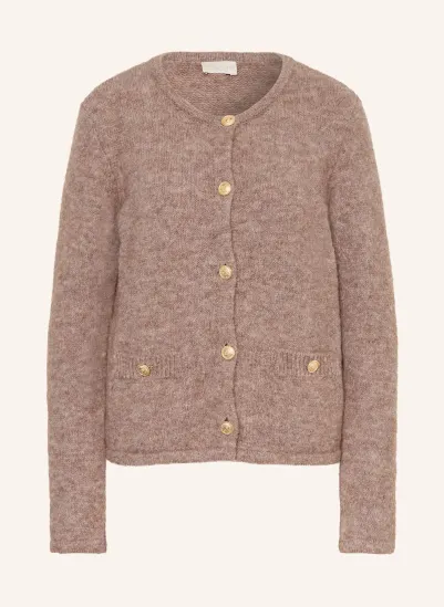 MILANO ITALY Strickjacke mit Alpaka BEIGE