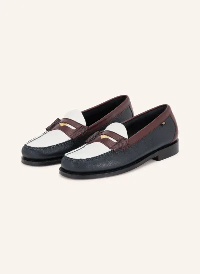 G.H.Bass Penny-Loafer WEEJUN HERITAGE DUNKELBLAU / DUNKELROT / WEISS