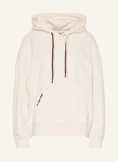 Smith & Soul Oversized-Hoodie ECRU / DUNKELBRAUN / ROSA
