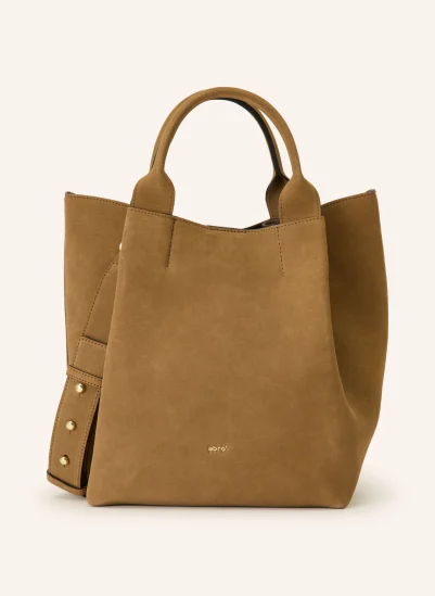 abro Shopper ESSENTIAL MEDIUM mit Pouch HELLBRAUN / GOLD