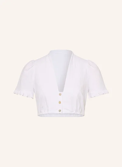 SPORTALM Dirndlbluse HEDDA mit Rüschen WEISS