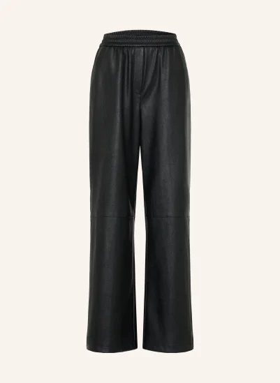 s.Oliver BLACK LABEL Hose in Lederoptik SCHWARZ