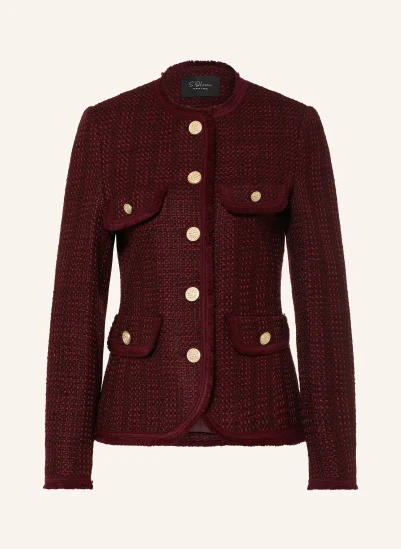 s.Oliver BLACK LABEL Bouclé-Blazer DUNKELROT
