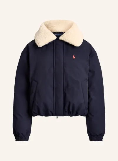 POLO RALPH LAUREN Down bomber jacket with removable faux fur