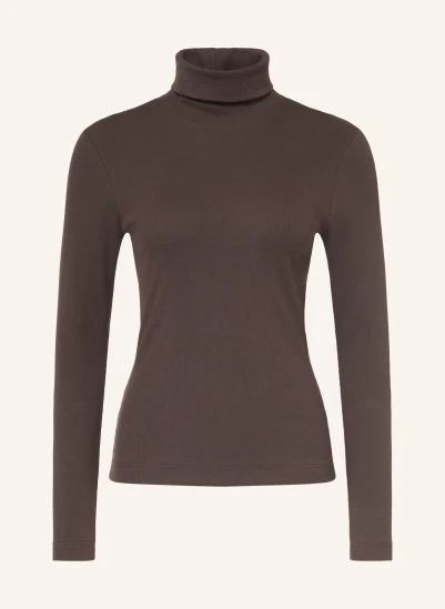 ZAÍDA Rollkragenshirt DUNKELBRAUN