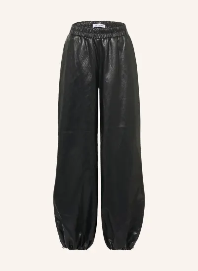 co'couture Hose GITTCC in Lederoptik SCHWARZ